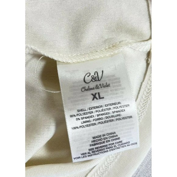 Chelsea and Violet Dress Juniors XL, Ivory Purple Mint Paisley NWT - Picture 6 of 7